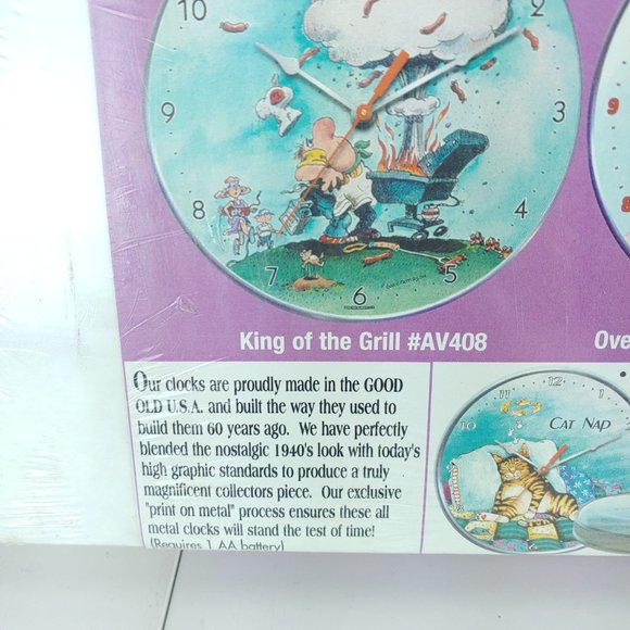 Gary Patterson Creator of Smiles Wall Clock Beginner's Luck Fishing Theme #AV403 - Picture 4 of 7